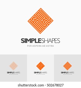Modern colorful abstract vector logo or element design. Best for identity and logotypes. Simple shape.
