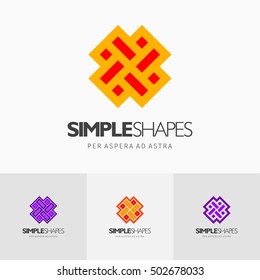 Modern colorful abstract vector logo or element design. Best for identity and logotypes. Simple shape.

