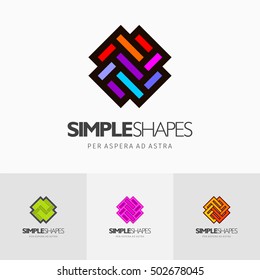 Modern colorful abstract vector logo or element design. Best for identity and logotypes. Simple shape.
