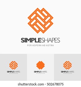Modern colorful abstract vector logo or element design. Best for identity and logotypes. Simple shape.
