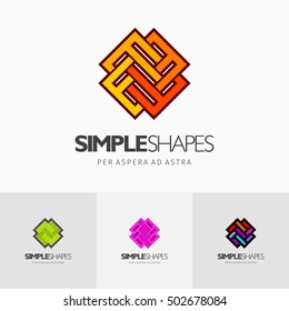 Modern colorful abstract vector logo or element design. Best for identity and logotypes. Simple shape.
