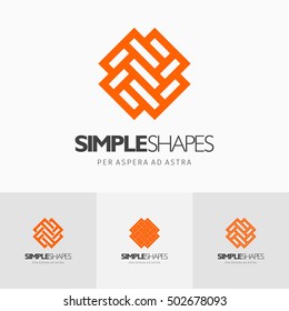 Modern colorful abstract vector logo or element design. Best for identity and logotypes. Simple shape.
