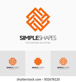 Modern colorful abstract vector logo or element design. Best for identity and logotypes. Simple shape.
