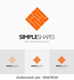 Modern colorful abstract vector logo or element design. Best for identity and logotypes. Simple shape.

