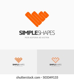 Modern colorful abstract vector logo or element design. Best for identity and logotypes. Simple shape.