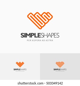 Modern colorful abstract vector logo or element design. Best for identity and logotypes. Simple shape.