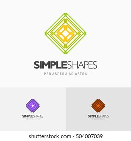 Modern colorful abstract vector logo or element design. Best for identity and logotypes. Simple shape.