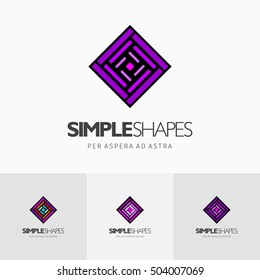 Modern colorful abstract vector logo or element design. Best for identity and logotypes. Simple shape.