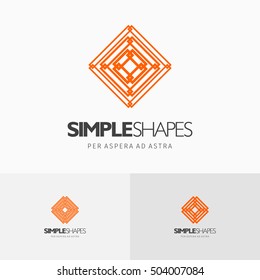 Modern colorful abstract vector logo or element design. Best for identity and logotypes. Simple shape.