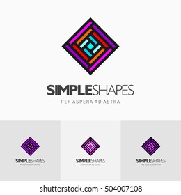 Modern colorful abstract vector logo or element design. Best for identity and logotypes. Simple shape.