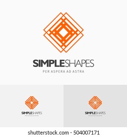 Modern colorful abstract vector logo or element design. Best for identity and logotypes. Simple shape.