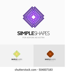 Modern colorful abstract vector logo or element design. Best for identity and logotypes. Simple shape.