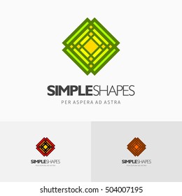 Modern colorful abstract vector logo or element design. Best for identity and logotypes. Simple shape.