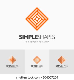 Modern colorful abstract vector logo or element design. Best for identity and logotypes. Simple shape.