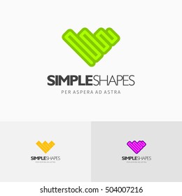 Modern colorful abstract vector logo or element design. Best for identity and logotypes. Simple shape.