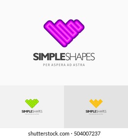 Modern colorful abstract vector logo or element design. Best for identity and logotypes. Simple shape.