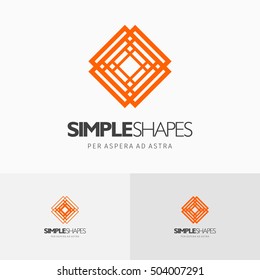 Modern colorful abstract vector logo or element design. Best for identity and logotypes. Simple shape.