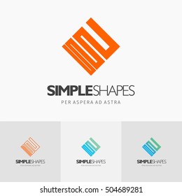 Modern colorful abstract vector logo or element design. Best for identity and logotypes. Simple shape.