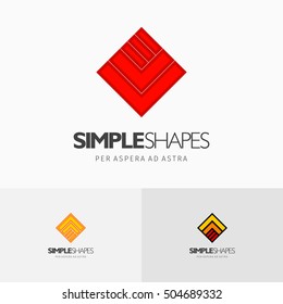 Modern colorful abstract vector logo or element design. Best for identity and logotypes. Simple shape.