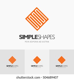 Modern colorful abstract vector logo or element design. Best for identity and logotypes. Simple shape.