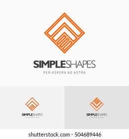 Modern colorful abstract vector logo or element design. Best for identity and logotypes. Simple shape.