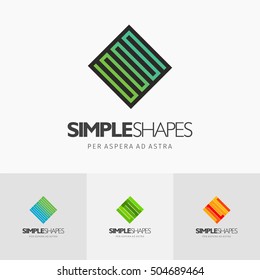 Modern colorful abstract vector logo or element design. Best for identity and logotypes. Simple shape.