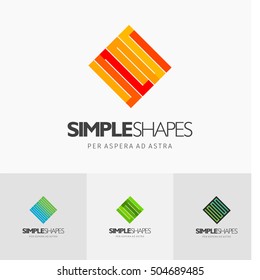 Modern colorful abstract vector logo or element design. Best for identity and logotypes. Simple shape.