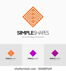 Modern colorful abstract vector logo or element design. Best for identity and logotypes. Simple shape.