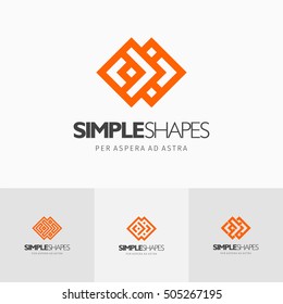 Modern colorful abstract vector logo or element design. Best for identity and logotypes. Simple shape.