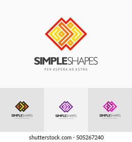 Modern colorful abstract vector logo or element design. Best for identity and logotypes. Simple shape.