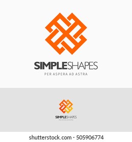 Modern colorful abstract vector logo or element design. Best for identity and logotypes. Simple shape.
