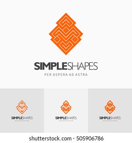 Modern colorful abstract vector logo or element design. Best for identity and logotypes. Simple shape.