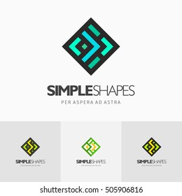 Modern colorful abstract vector logo or element design. Best for identity and logotypes. Simple shape.
