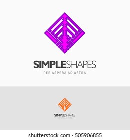 Modern colorful abstract vector logo or element design. Best for identity and logotypes. Simple shape.