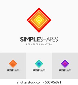 Modern colorful abstract vector logo or element design. Best for identity and logotypes. Simple shape.