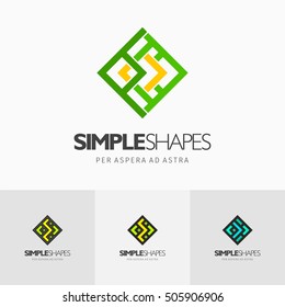 Modern colorful abstract vector logo or element design. Best for identity and logotypes. Simple shape.