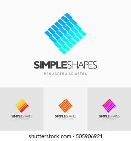 Modern colorful abstract vector logo or element design. Best for identity and logotypes. Simple shape.