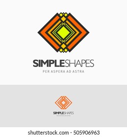 Modern colorful abstract vector logo or element design. Best for identity and logotypes. Simple shape.