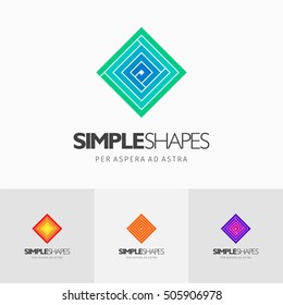 Modern colorful abstract vector logo or element design. Best for identity and logotypes. Simple shape.