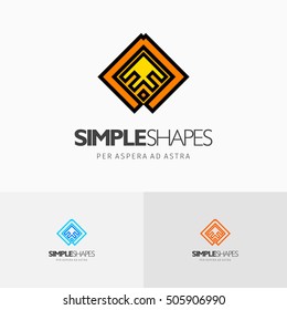 Modern colorful abstract vector logo or element design. Best for identity and logotypes. Simple shape.