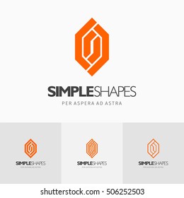 Modern colorful abstract vector logo or element design. Best for identity and logotypes. Simple shape.
