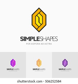Modern colorful abstract vector logo or element design. Best for identity and logotypes. Simple shape.
