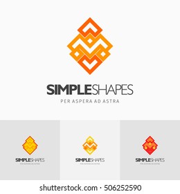 Modern colorful abstract vector logo or element design. Best for identity and logotypes. Simple shape.
