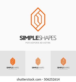Modern colorful abstract vector logo or element design. Best for identity and logotypes. Simple shape.
