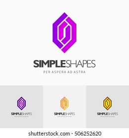 Modern colorful abstract vector logo or element design. Best for identity and logotypes. Simple shape.
