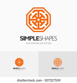 Modern colorful abstract vector logo or element design. Best for identity and logotypes. Simple shape.
