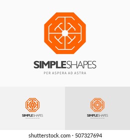 Modern colorful abstract vector logo or element design. Best for identity and logotypes. Simple shape.
