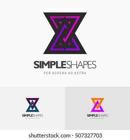 Modern colorful abstract vector logo or element design. Best for identity and logotypes. Simple shape.
