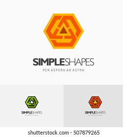 Modern colorful abstract vector logo or element design. Best for identity and logotypes. Simple shape.