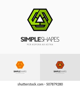 Modern colorful abstract vector logo or element design. Best for identity and logotypes. Simple shape.